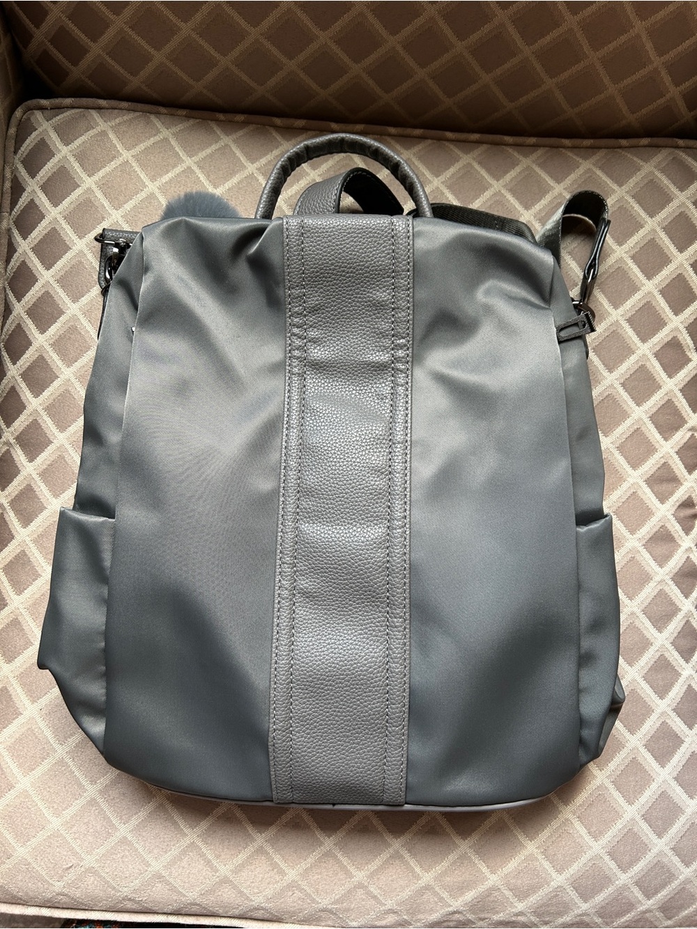 Pincel Grey Anti Theft Backpack Tote